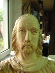 Św. Mateusz - rzeźba w realizacji [Dokument ikonograficzny]