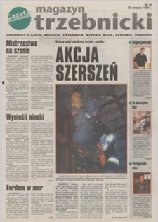 Magazyn Trzebnicki : Oborniki Śląskie, Prusice, Trzebnica, Wisznia Mała, Zawonia, Żmigród : dodatek do "Gazety Wrocławskiej", 1998, nr 45 [28.08]