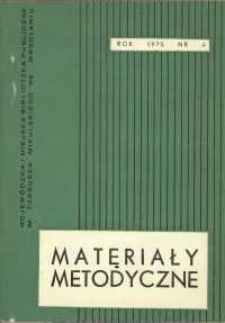 Materiały metodyczne, R. [20], 1975, nr 4