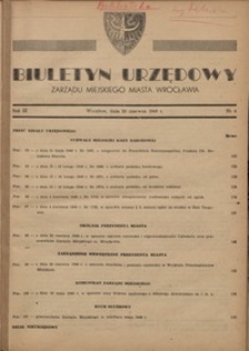 Biuletyn Urzędowy Zarządu Miejskiego Miasta Wrocławia, R. 3, 1949, nr 6 [30 czerwca]