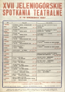 XVII Jeleniogórskie Spotkania Teatralne - afisz [Dokument życia społecznego]