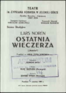 Ostatnia wieczerza - program [Dokument życia społecznego]