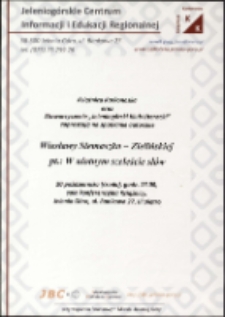 W ulotnym szeleście słów : spotkanie autorskie Wiesławy Siemaszko-Zielińskiej - afisz [Dokument życia społecznego]