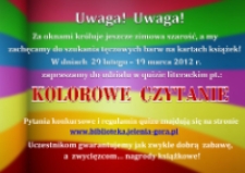 Kolorowe czytanie - afisz [Dokument życia społecznego]