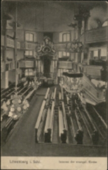 Löwenberg i. Schl. Inneres der evangel. Kirche [Dokument ikonograficzny]