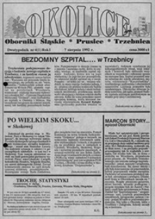 Okolice : Oborniki Śląskie, Prusice, Trzebnica, 1992, nr 4 [7.08]