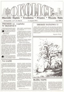 Okolice: Oborniki Śląskie, Trzebnica, Prusice, Wisznia Mała, 1993, nr 9 (21) [6.08]