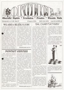 Okolice : Oborniki Śląskie, Trzebnica, Prusice, Wisznia Mała, 1995, nr 2 (38) [25.03]