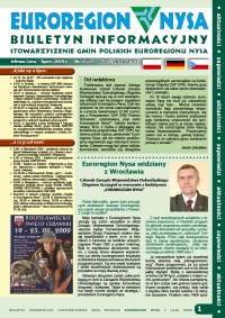 Euroregion Nysa : biuletyn informacyjny Stowarzyszenia Gmin Polskich Euroregionu Nysa, 2009, nr 5 (57)