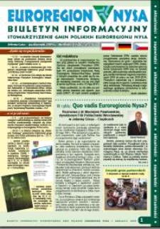 Euroregion Nysa : biuletyn informacyjny Stowarzyszenia Gmin Polskich Euroregionu Nysa, 2009, nr 8 (60)