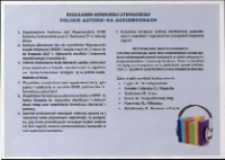 Polskie autorki na audiobookach : regulamin konkursu literackiego [Dokument życia społecznego]
