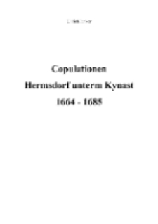 Copulationen Hermsdorf unterm Kynast 1664-1685 [Dokument elektroniczny]