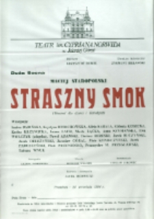 Straszny smok : musical dla dzieci i dorosłych - afisz premierowy [Dokument życia społecznego]