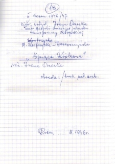 Śpiąca Królewna - notatka [Dokument życia społecznego]