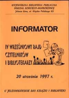 IV Wrześniowy Rajd Czytelników i Bibliotekarzy - informator