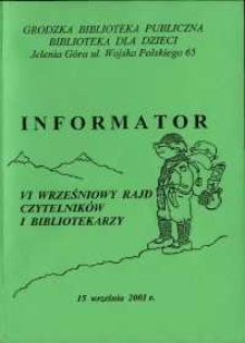 VI Wrześniowy Rajd Czytelników i Bibliotekarzy - informator