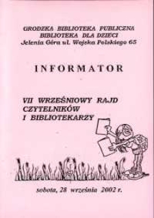 VII Wrześniowy Rajd Czytelników i Bibliotekarzy - informator
