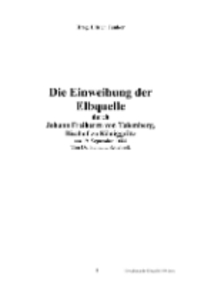 Die Einweihung der Elbquelle durch Johann Freiherrn von Talemberg, Bischof zu Königgrätz [Dokument elektroniczny]