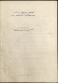 Kalendarz ważniejszych rocznic i wydarzeń przypadających w 1989 r. [Dokument życia społecznego]