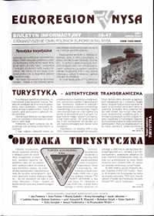 Euroregion Nysa : biuletyn informacyjny Stowarzyszenia Gmin Polskich Euroregionu Nysa, 2001, nr 46-47