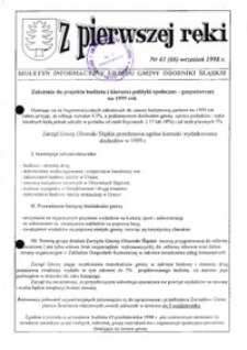 Z Pierwszej Ręki : biuletyn informacyjny Urzędu Gminy Oborniki Śląskie, 1998, nr 41 (66)
