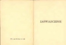 Legitymacja odznaki Racjonalizator Produkcji Józefa Misiorka, kierownika działu zaopatrzenia, 7.09.1974 r.
