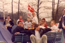 46. Światowy Młodzieżowy Zlot Campingu i Caravaningu w Obornikach Śląskich, miasteczko namiotowe Duńczyków, 16.04.1998 r. (fot. 6) [Dokument ikonograficzny]