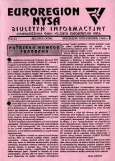 Euroregion Nysa : biuletyn informacyjny Stowarzyszenia Gmin Polskich Euroregionu Nysa, 1995, nr 21