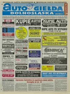 Auto Giełda Dolnośląska : regionalna gazeta ogłoszeniowa, 2000, nr 49 (678) [20.06]