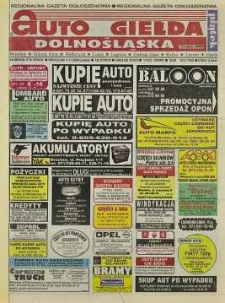 Auto Giełda Dolnośląska : regionalna gazeta ogłoszeniowa, 2000, nr 88 (716) [3.11]