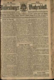 Waldenburger Wochenblatt, Jg. 57, 1911, nr 73