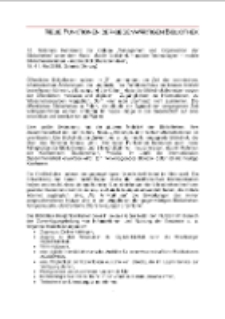 Neue Funktionen der gegenwärtigen Bibliothek [Dokument elektroniczny]