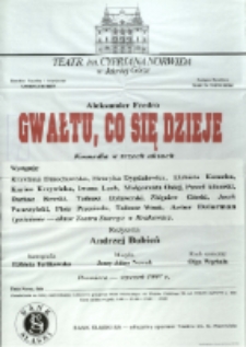 Gwałtu, co się dzieje - afisz premierowy [Dokument życia społecznego]