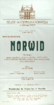 Norwid - afisz [Dokument życia społecznego]