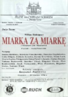 Miarka za miarkę - program [Dokument życia społecznego]