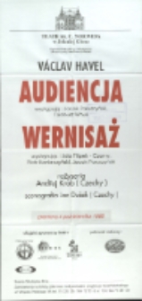 Audiencja. Wernisaż - afisz premierowy [Dokument życia społecznego]