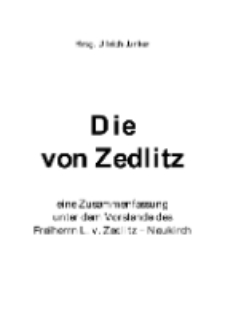 Die von Zedlitz [Dokument elektroniczny]