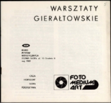 Warsztaty Gierałtowskie. Cisza : Horyzont : Góra : Perspektywa - katalog [Dokumenty życia społecznego]