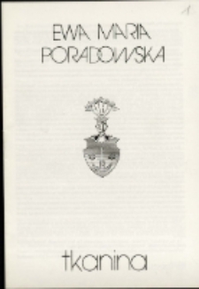 Ewa Maria Poradowska. Tkanina - katalog [Dokumenty życia społecznego]