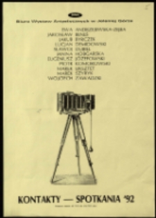 Kontakty - Spotkania' 92 - ulotka [Dokumenty życia społecznego]