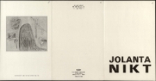 Jolanta Nikt. Malarstwo - folder [Dokumenty życia społecznego]