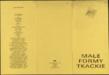 Małe formy tkackie - folder [Dokumenty życia społecznego]