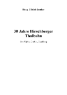 30 Jahre Hirschberger Thalbahn [Dokument elektroniczny]