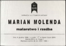 Marian Molenda. Malarstwo i rzeźba - afisz [Dokument życia społecznego]