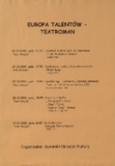 Europa talentów - Teatroman - afisz [Dokument życia społecznego]