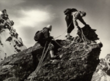 Przed zjazdem na linie [Dokument ikonograficzny]