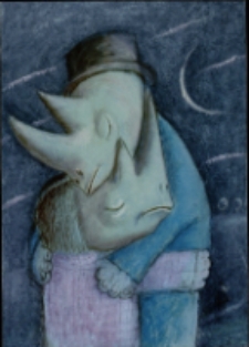 Józef Wilkoń. Nosorożce - pocztówka [Dokument życia społecznego]