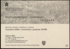 Beata Kornicka-Konecka. Rysunek - zaproszenie [Dokument życia społecznego]