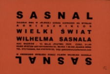Agnieszka Kłos. Wielki świat Sasnala. Wykład - zaproszenie [Dokumenty życia społecznego]