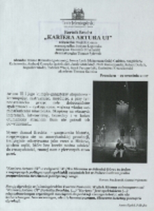 Kariera Artura Ui - ulotka [Dokument życia społecznego]